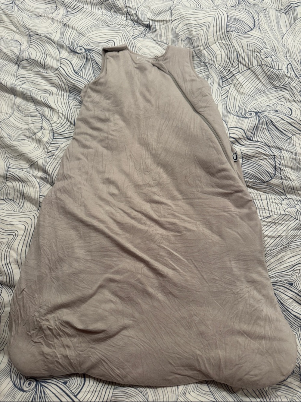 Gunamuna toddler Sleep Sack grey 9-18 months 2.6 TOG Sleeveless Zippered